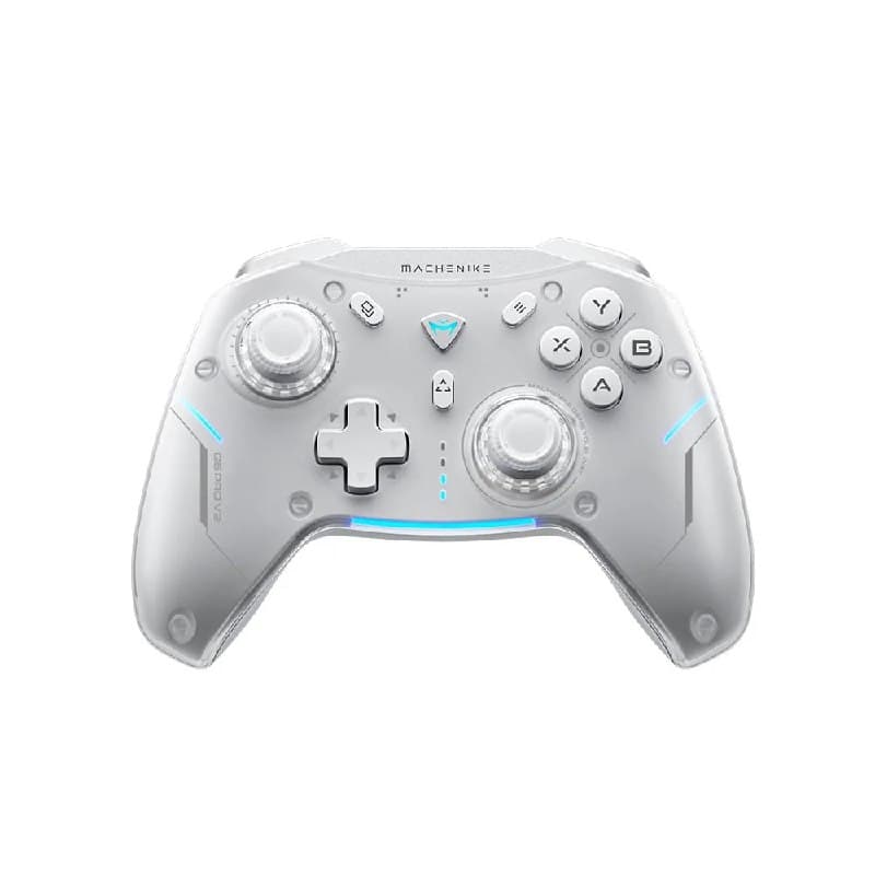 Controle Sem Fio Gamer Machenike G5 Pro, Multiplataformas, RGB, Switch Kailh, Com Dock, Branco JJ02GG007
