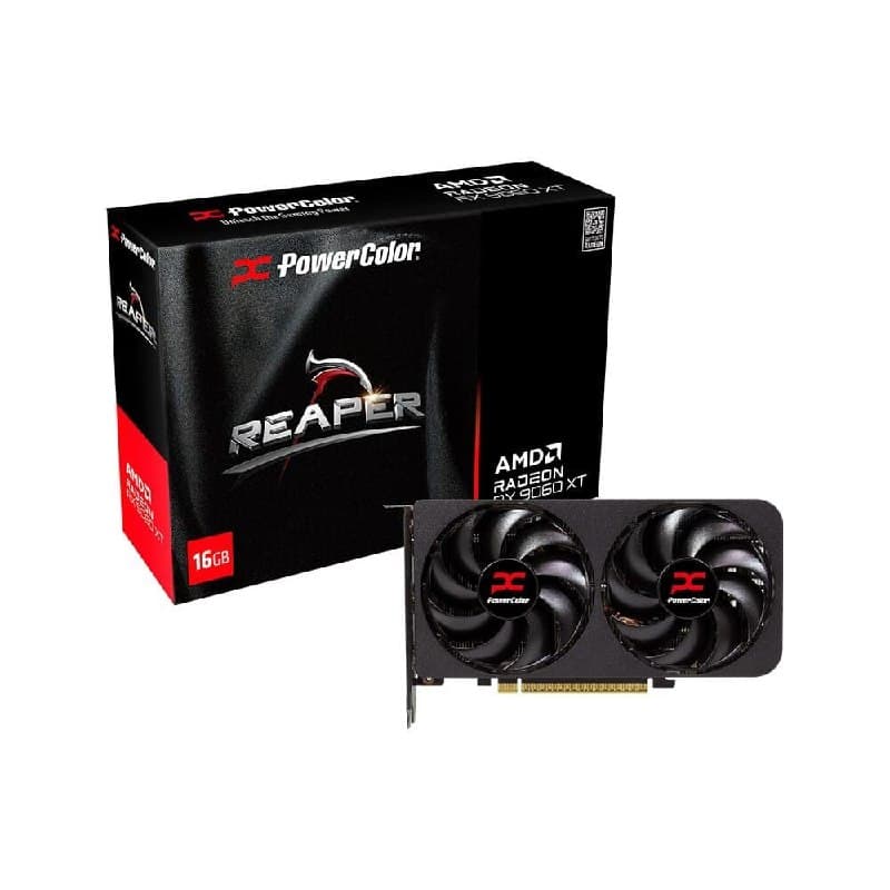 Placa de Vídeo PowerColor RX 9060 XT Reaper AMD Radeon, 16GB, GDDR6, 128bits, OpenGL 4.6, RDNA 4 RX9060XT 16G-A