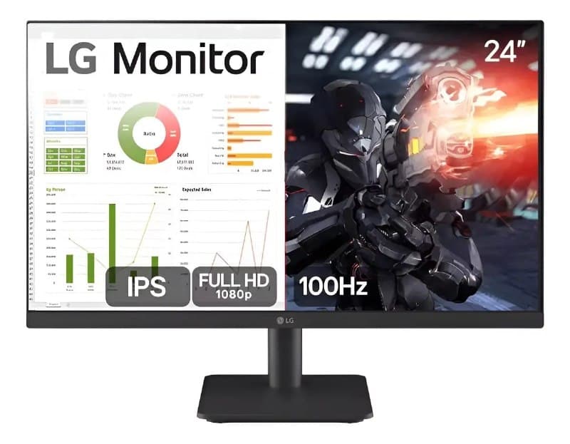 Monitor Lg Gamer 24 24ms500-b Ips Fhd 100hz Anti-reflexo