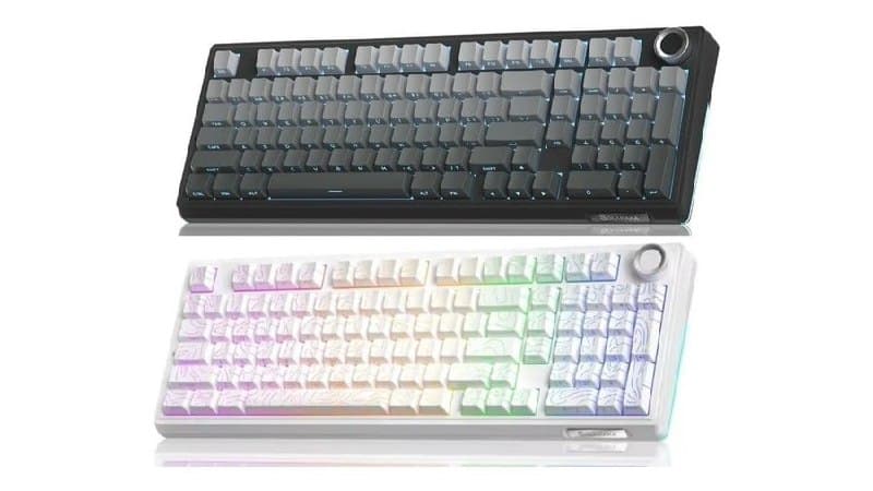 Teclado Mecânico Sem Fio Solakaka Ki99 Pro 99 Teclas Tri-mode Hot Swap Rgb 10000mAh