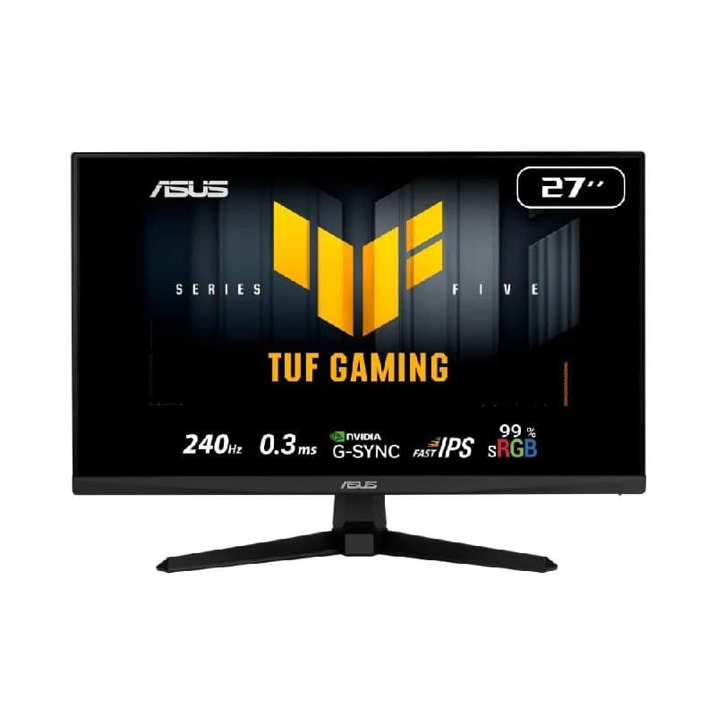 Monitor Gamer ASUS TUF 27", Full HD, 240Hz, 0.3ms, Fast IPS, VRR, G-Sync Comp, FreeSync Premium, HDR10, Som Integrado, Preto - VG279QM5A