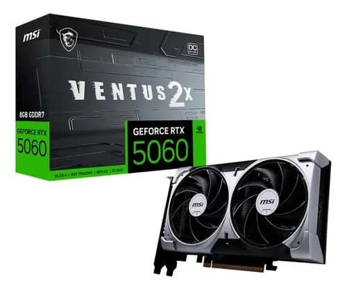 Placa De Vídeo Msi Geforce Rtx 5060 8GB Ventus 2x Oc Edition