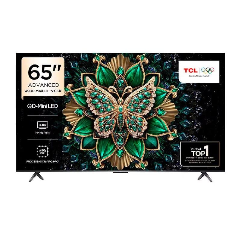 Smart TV 65 65C6K 4K QD-Mini Led 144Hz com Sistema Operacional Google TV TCL