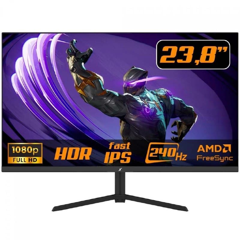 Monitor Gamer SuperFrame Vision 23.8 Pol FHD IPS 240Hz HDR FreeSync/G-Sync SFVSFB-24240-FHD-PRO