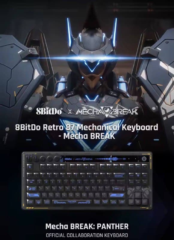 Teclado Mecânico Sem fio 8BitDo x Mecha BREAK