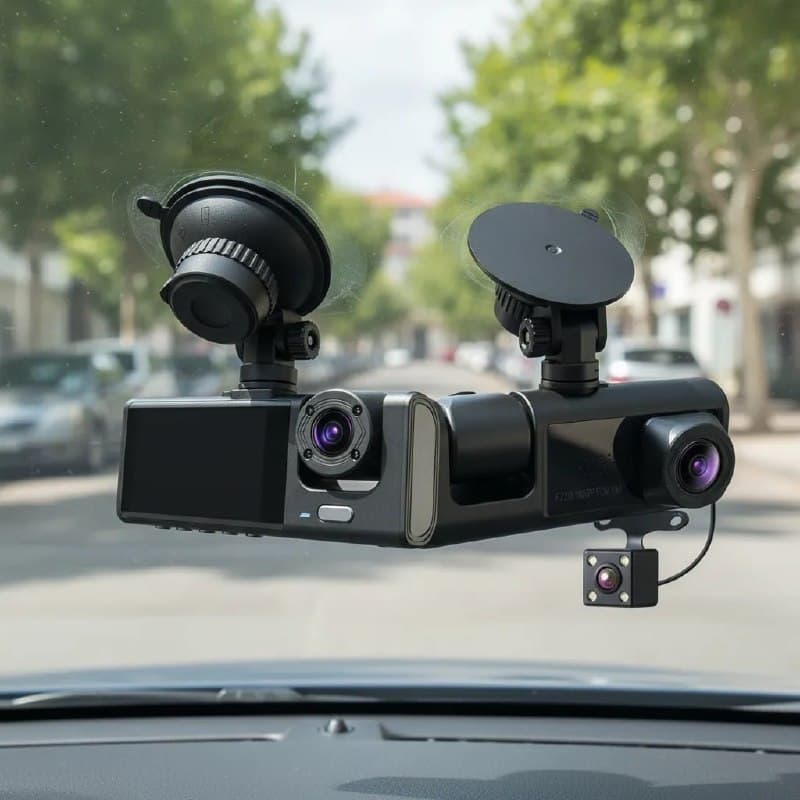 3 Câmera Wifi Automotiva Veicular Carro Com Hd Noturna 1080p Icarbonx