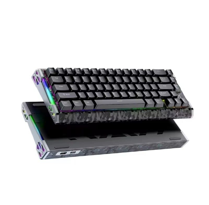 Teclado magnético Attack Shark R68 Carbon HE - Branco/Preto
