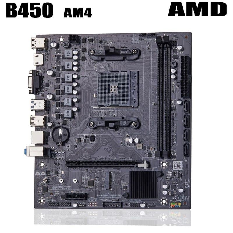 Placa-mãe B450M QIYIDA, Ryzen de 1ª a 5ª geração