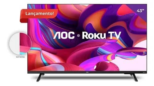 Smart Tv 43 Full Hd Com Roku Tv 43s5135/78g Aoc Bivolt