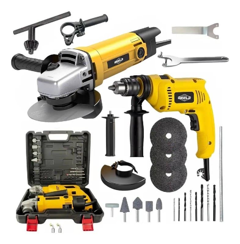 Kit Furadeira Parafusadera + Esmerilhadeira Lixadeira