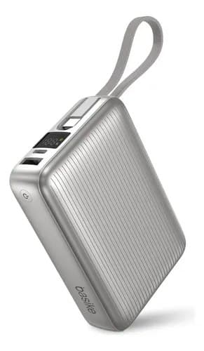 Carregador Portátil Basike 20000mAh PD 45W com Cabo USB-C Integrado para iPhone e Samsung