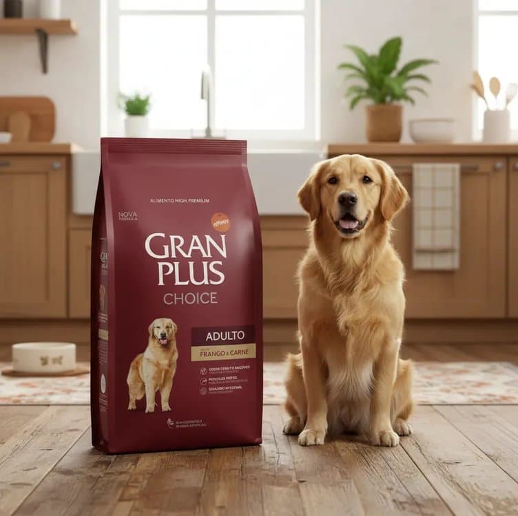 Ração Gran Plus Choice Adultos Sabor Frango E Carne 15kg