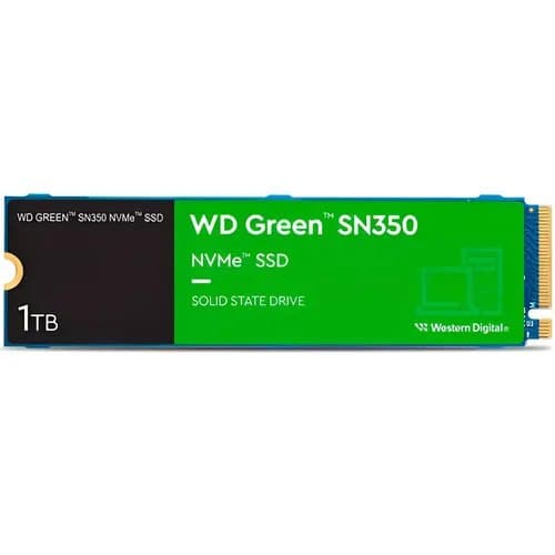 Ssd 1TB Western Digital Green Sn350 Nvme, Gen3, M.2 2280 1 TB - Verde Escuro