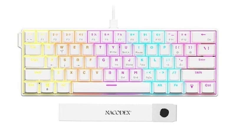 Teclado Mecânico Para Jogos Ajazz Nk61 Com 60% Fio Hotswap Preto Inglês Us