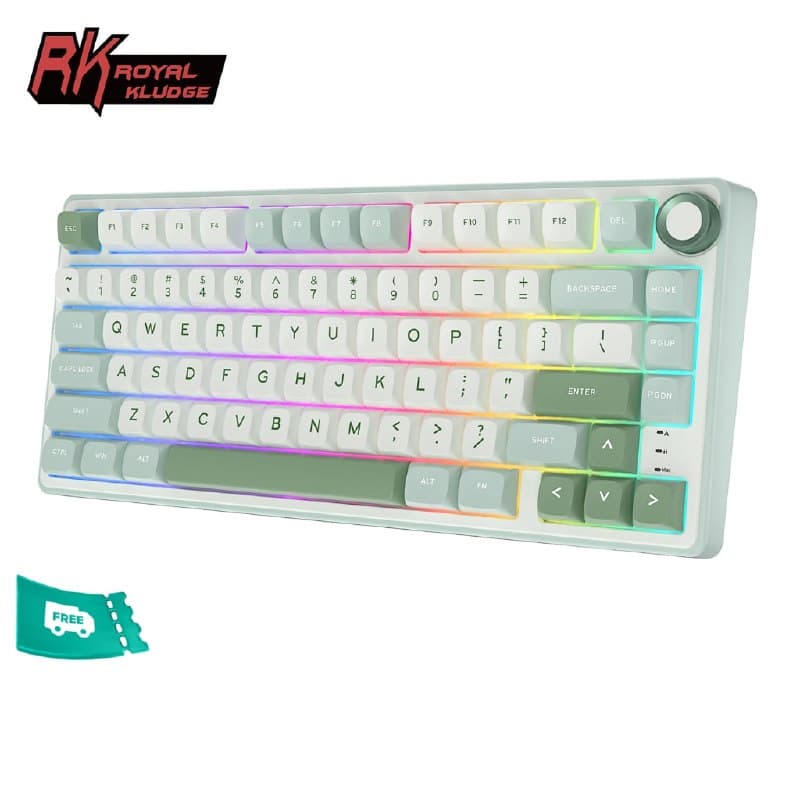 Teclado Mecânico Gamer Royal Kludge RKR75, layout 75%, ABNT2, RGB, Hot Swap