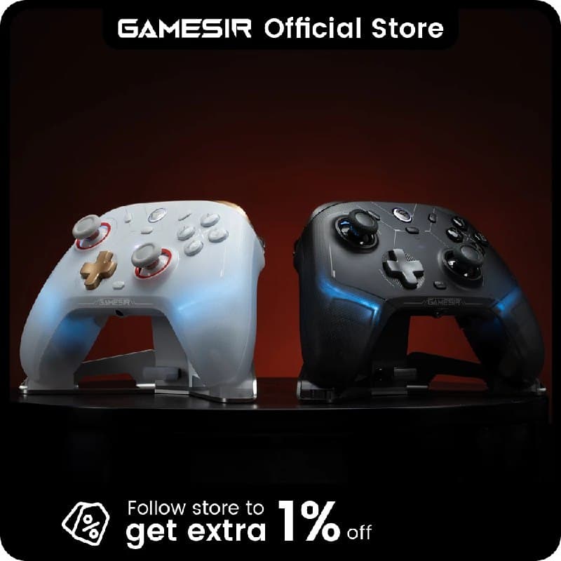Controle GameSir Cyclone 2 Wireless Pro Controller for Nintendo Switch 2 / PC / iPhone / Android - Hall Effect, Tri-Mode (BT/2.4GB/USB) com DOCK de carregamento