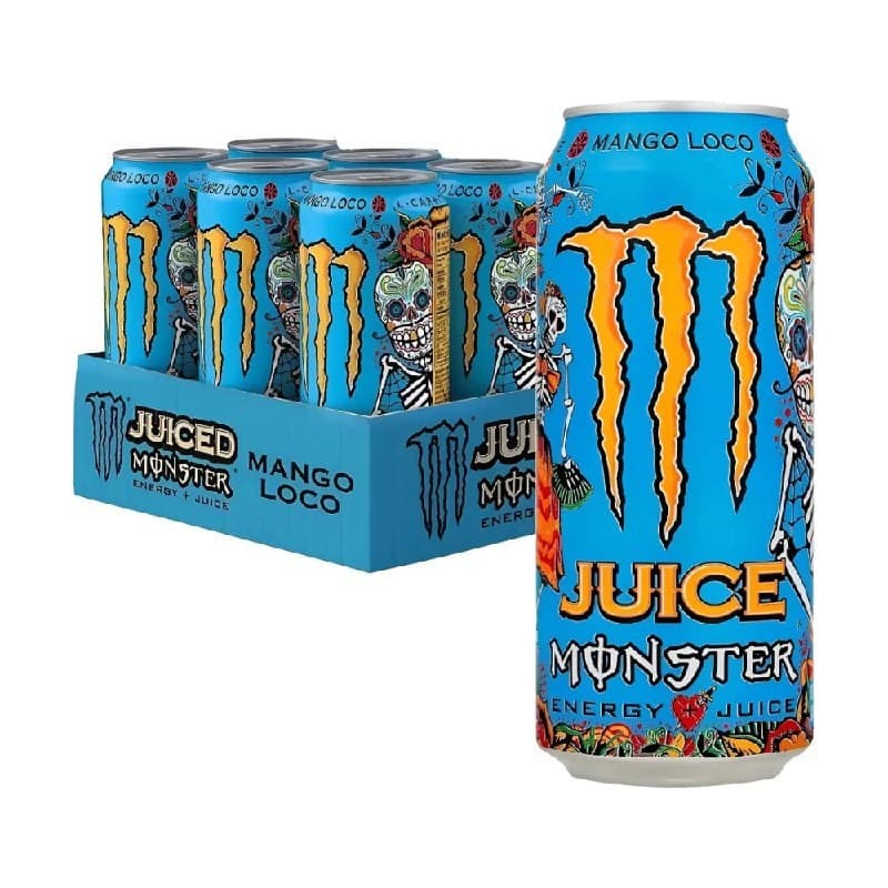 Kit com 6 Energético Monster Mango Loco Lata 473ml