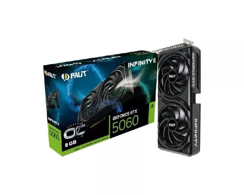 RTX 5060 Placa de Vídeo NVIDIA GeForce PALIT RTX5060 8GB INFINITY 2 OC GDDR7 - 0120111-01