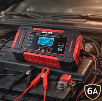 Carregador De Bateria Automotiva Portátil 12v 4ah-100ah 6a
