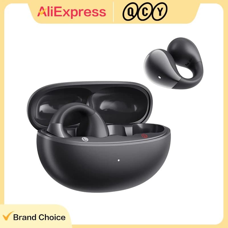 Fones de ouvido Qcy crossky c30 sem fio bluetooth 5.4 áudio espacial ows 4 microfone enc conexão multiponto