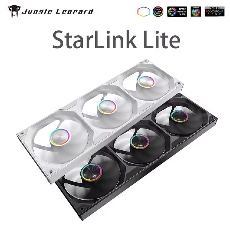 Kits Fan 360mm ARGB Jungle Leopard Starlink - inteiriça