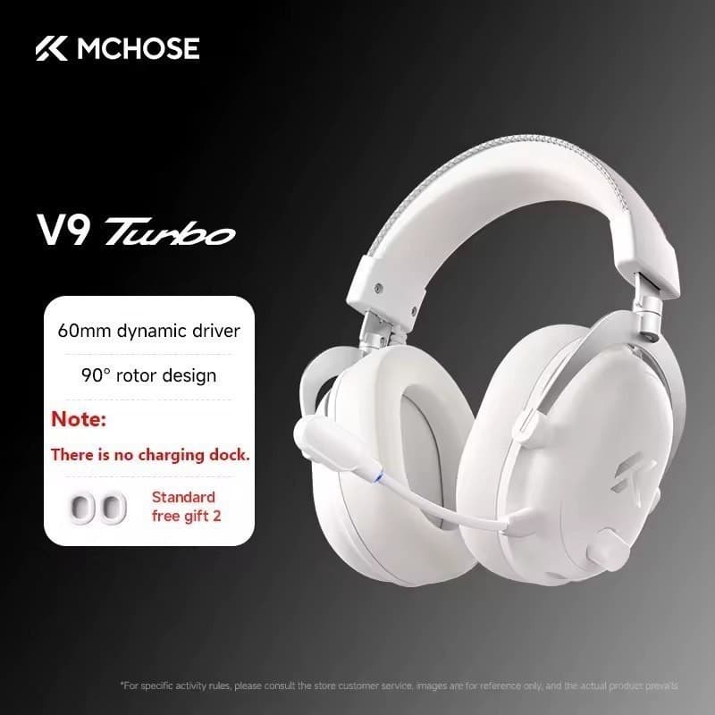 Mchose V9 Turbo Headset Sem Fio, Drivers 60mm, 2000mAh, 309g