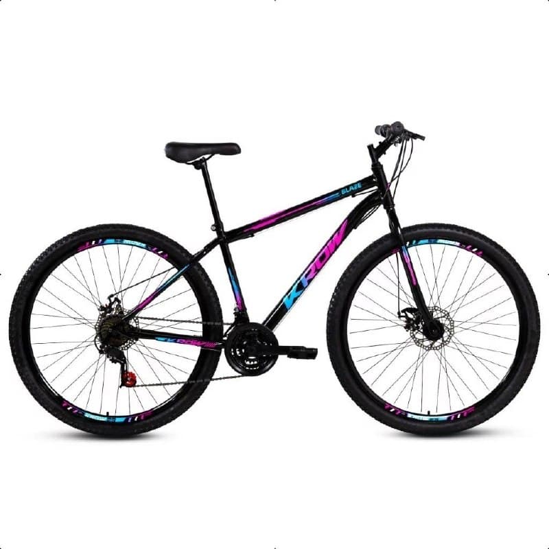 Bicicleta Aro 29 Aço Carbono Freios A Disco 21 Marchas Krow Bikes