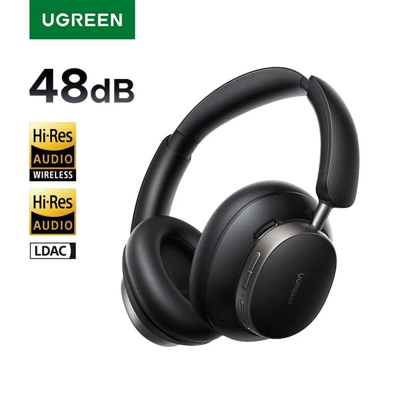 Studio Pro 48dB ANC Fones de ouvido sem fio Bluetooth Cancelamento de ruído ativo Hi-Res LDAC 120h Playtime - Ugreen