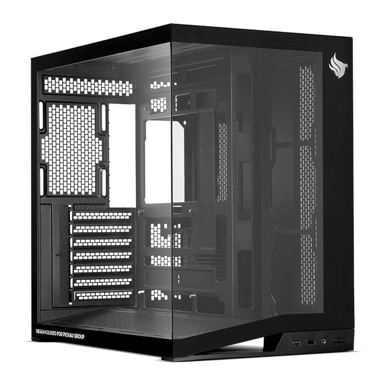 Gabinete Gamer Pichau Osiris Pro Mid-Tower Lateral de Vidro Preto