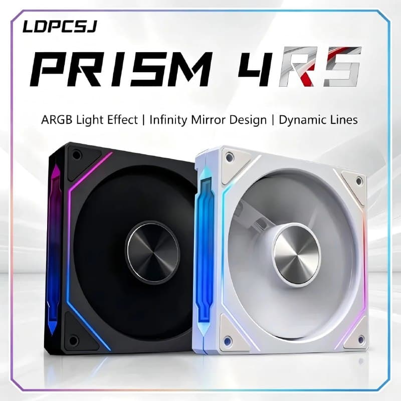4x Unidades — Kit Fan PRISM 4RS aRGB fans 4 rs 5v white ou black