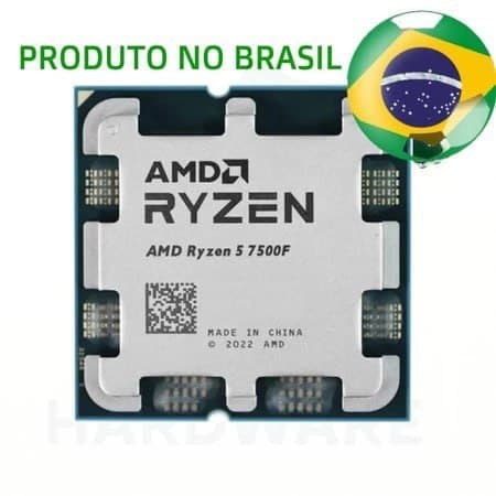 Processador AMD Ryzen 5 7500F, 5.0GHz Max Turbo, Cache 38 MB, AM5, (OEM) 100-000000597