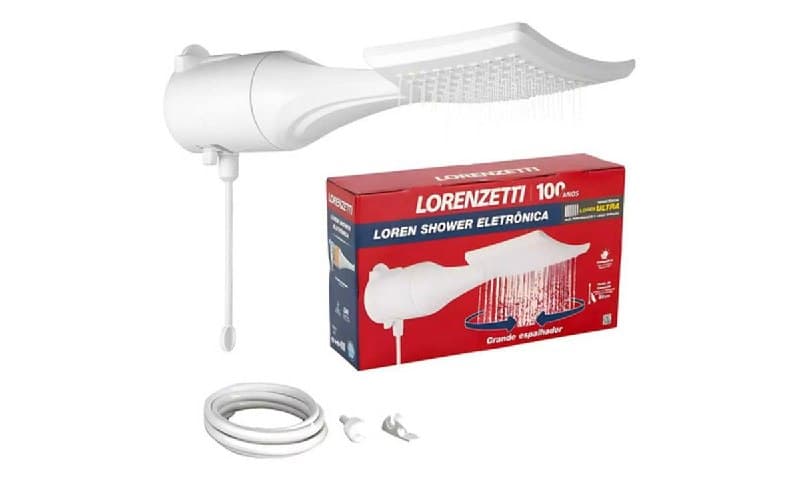 Chuveiro Loren Shower eletronico Ultra Branco 7500W 220V lorenzetti