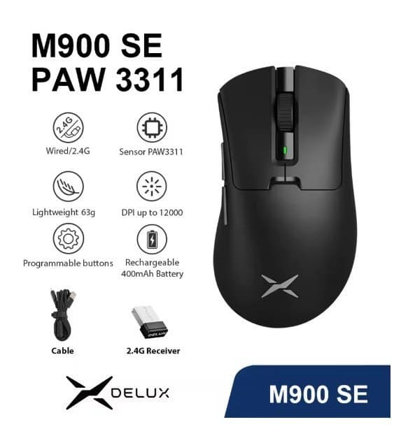Mouse Sem Fio Delux M900SE Paw 3311