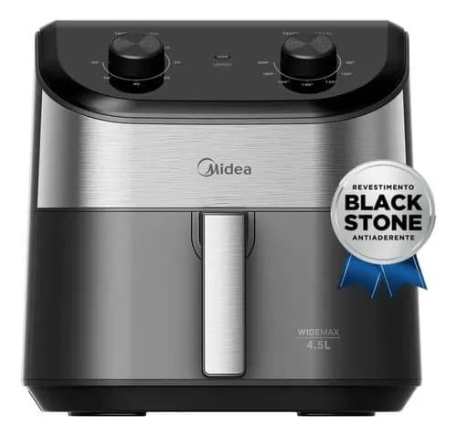 Fritadeira Air Fryer 4,5l Widemax Com Interior De Alumínio 1500w Midea