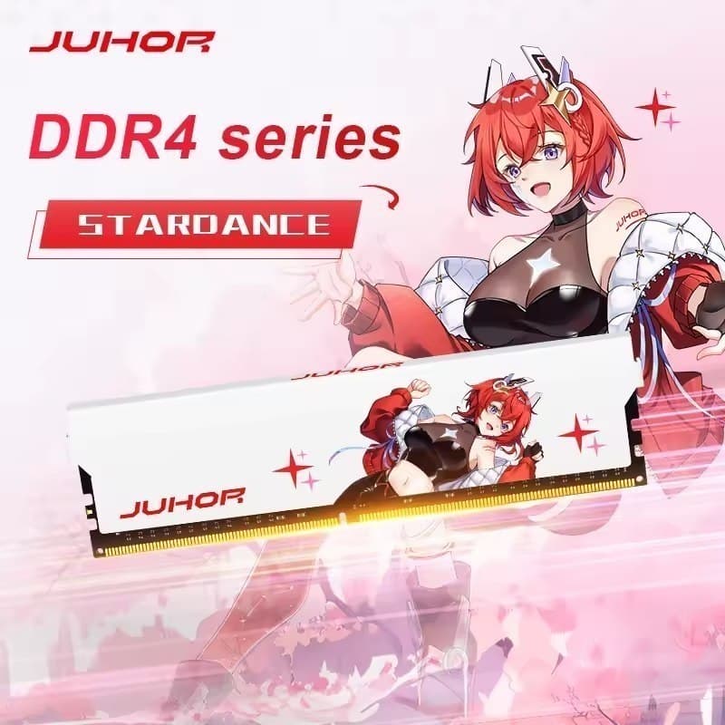 Memória RAM JUHOR DDR4 8GB 3200MHz CL16 Ruivinha Anime