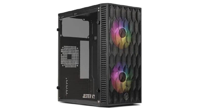 Gabinete Gamer Tgt Jester V2 Rainbow Mini-Tower, Com 2 Fans