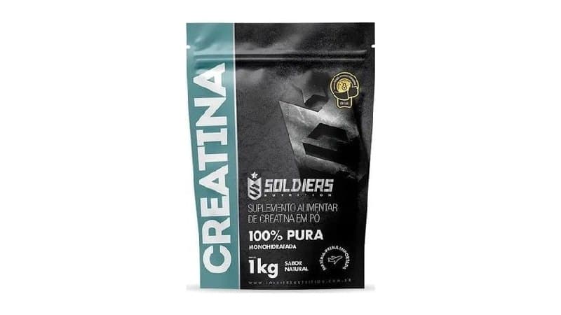 Creatina 1kg Suplemento Monohidratada em pó 100% Pura - Soldiers Nutrition