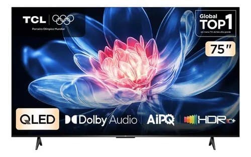 Smart Tv Tcl T6c Advanced Qled 75" Quantum Dot Processador AiPQ Vrr 120Hz Hdr Dolby Audio/Atmos
