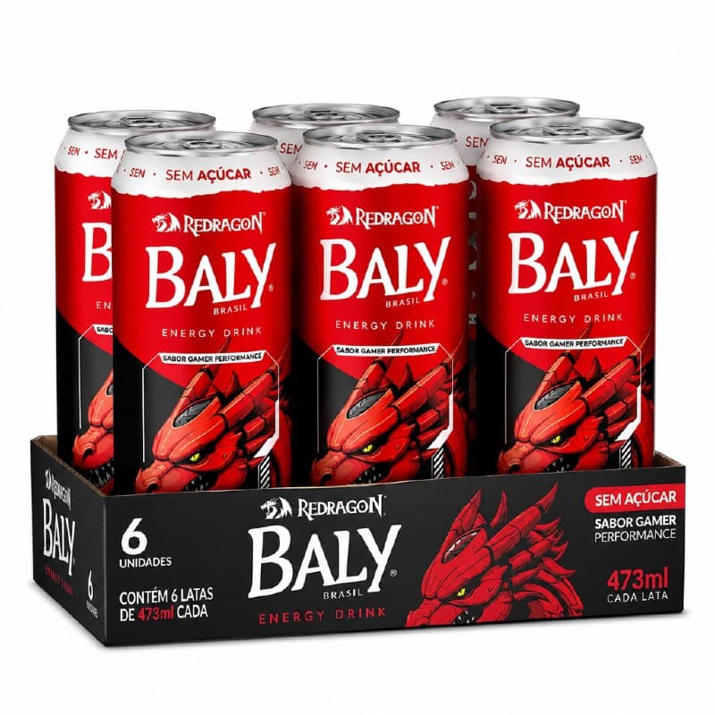 Energético REDRAGON Baly Gamer Nova Edição 473ml Pack C/6