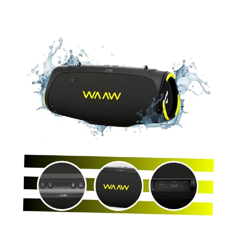 Caixa de Som Bluetooth BOOM 110 40W RMS IPX7 WAAW by ALOK
