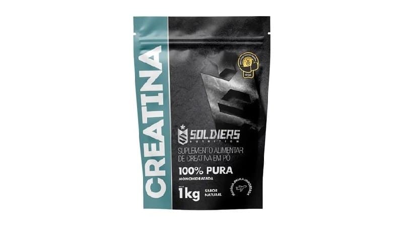 Creatina Suplemento Monohidratada em Pó 100% Pura Importada Soldiers Nutrition
