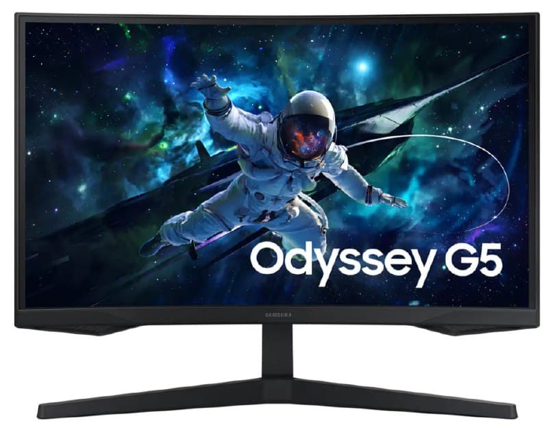 Monitor curvo Samsung 27 G5 Odyssey G5 Qhd 165 hz, cor preto