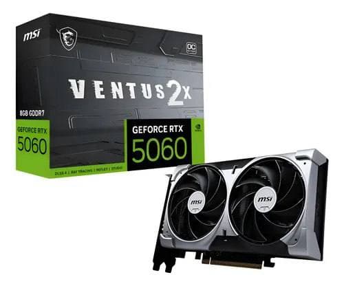 Placa Gráfica Nvidia Geforce Msi Rtx 5060 Ventus 2x Oc 8GB