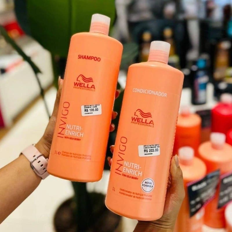 Kit Wella Invigo Nutri Enrich Shampoo Condicionador E Válvulas