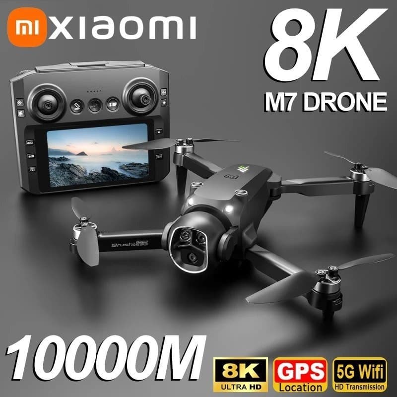 Drone Xiaomi M7 Gps 8K, câmera dupla aérea