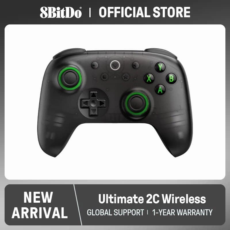 Controle 8BitDo Ultimate 2C, Analógicos Hall Effect, Sem Fio, PC, Windows 10, 11, Steam Deck, Raspberry Pi, Android