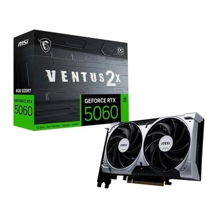 Placa de vídeo NVIDIA GeForce MSI RTX 5060 8GB VENTUS 2X OC Blackwell - 912-V537-017