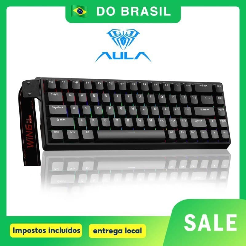 Teclado Magnético Aula WIN68HE para Esports com Acionamento Rápido, Retorno 8K, RGB e Hotswap
