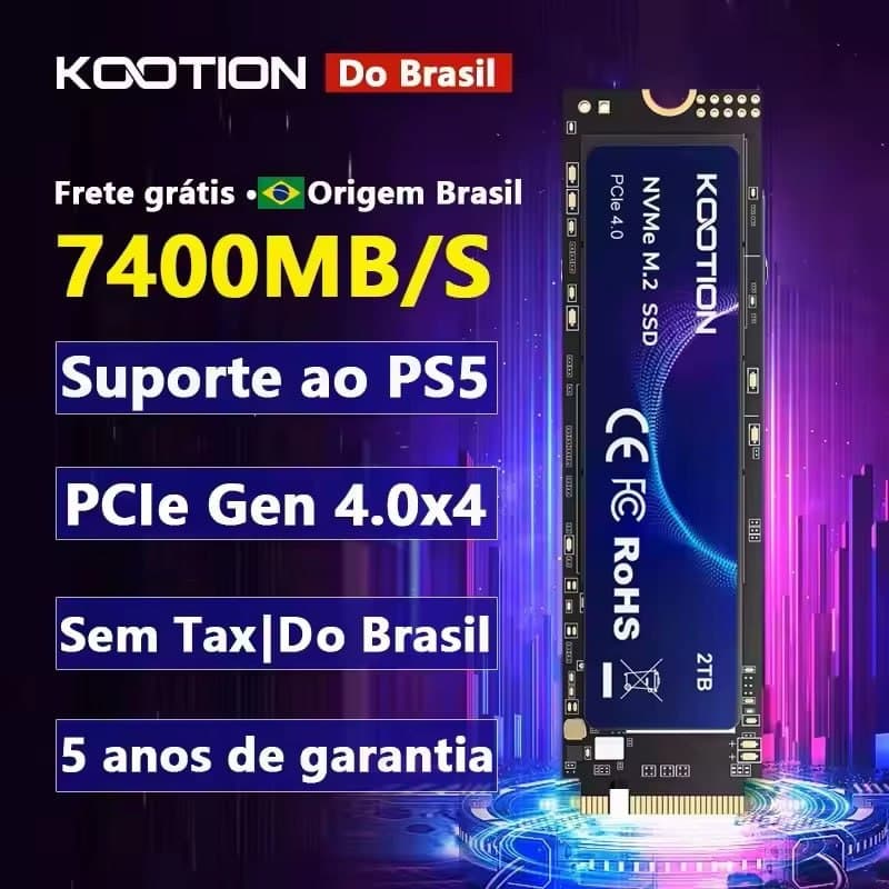 SSD NVMe Kootion X16 PLUS 1TB GEN4 7200mbs