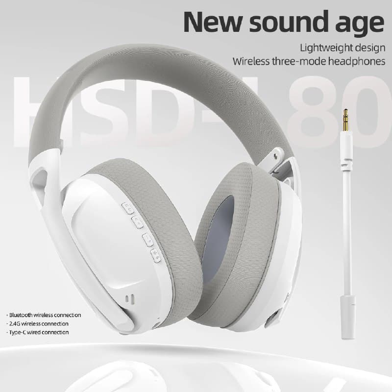 Headset SMAILWOLF L80 Bluetooth wireless wired three-mode (COR BRANCA)